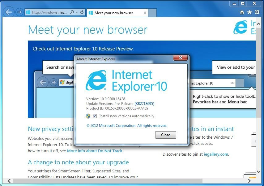 IE10（Internet Explorer 10）SP1 64位